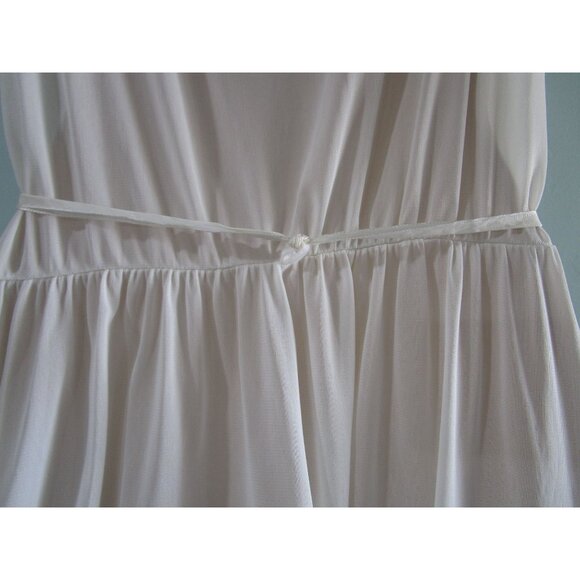 Vintage All Nylon White Lace Nightgown Robe Set M/L Capri Originals 1970s GUC - Picture 12 of 15